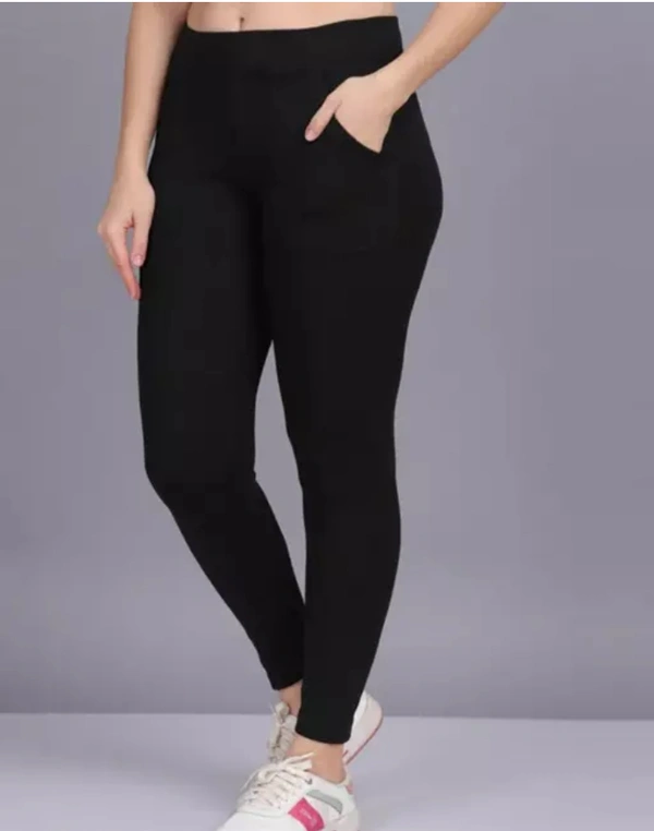 Neha Collection Women's Fashionable Pockets Jeggings - Red, Free Size