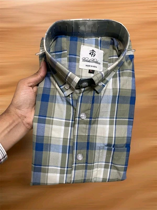 Brooks Brothers Shirt Regular Fit Checkd Formal Shirt - M