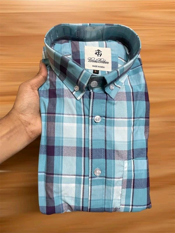 Brooks Brothers Shirt Regular Fit Checkd Formal Shirt - L