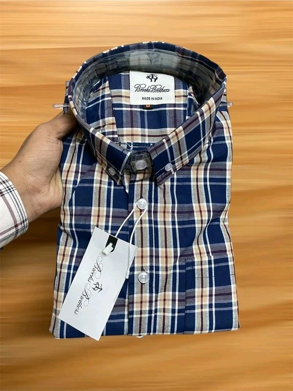 Brooks Brothers Shirt Regular Fit Checkd Formal Shirt - XXL