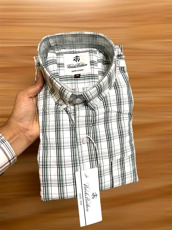 Brooks Brothers Shirt Regular Fit Checkd Formal Shirt - L
