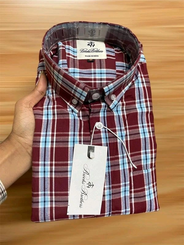 Brooks Brothers Shirt Regular Fit Checkd Formal Shirt - XL