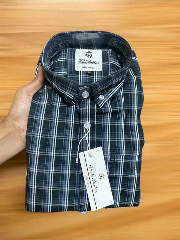 Brooks Brothers Shirt Regular Fit Checkd Formal Shirt - L