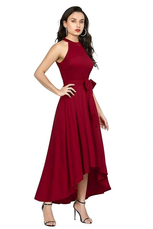 QUEEN ELLIE Women's Western High Low Knee Long One Piece Dress - M