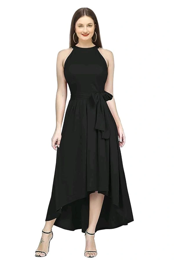 QUEEN ELLIE Women's Western High Low Knee Long One Piece Dress - M