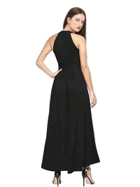 QUEEN ELLIE Women's Western High Low Knee Long One Piece Dress - M