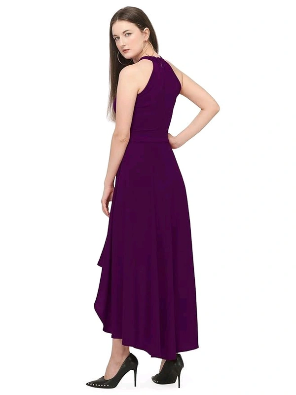 QUEEN ELLIE Women's Western High Low Knee Long One Piece Dress - L