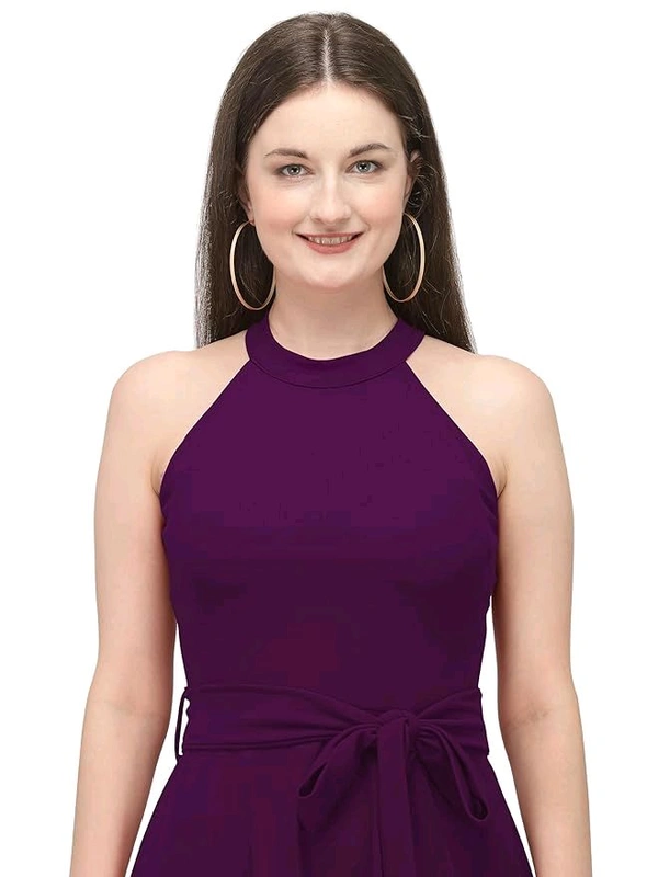 QUEEN ELLIE Women's Western High Low Knee Long One Piece Dress - L