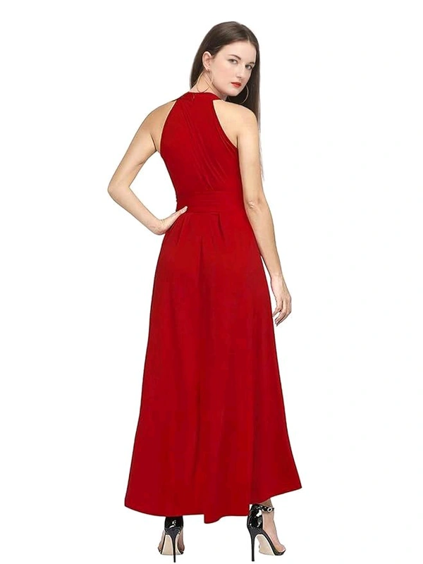 QUEEN ELLIE Women's Western High Low Knee Long One Piece Dress - M