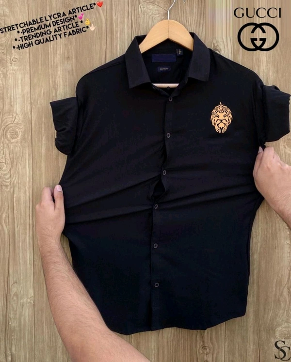 Gucci Designer Lycra Fabric Shirt – Premium Quality & Perfect Fit - M