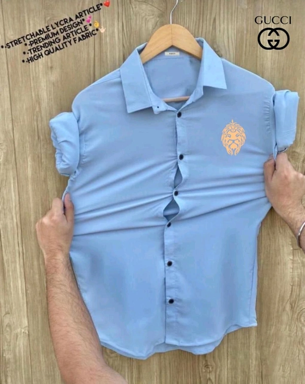 Gucci Designer Lycra Fabric Shirt – Premium Quality & Perfect Fit - L