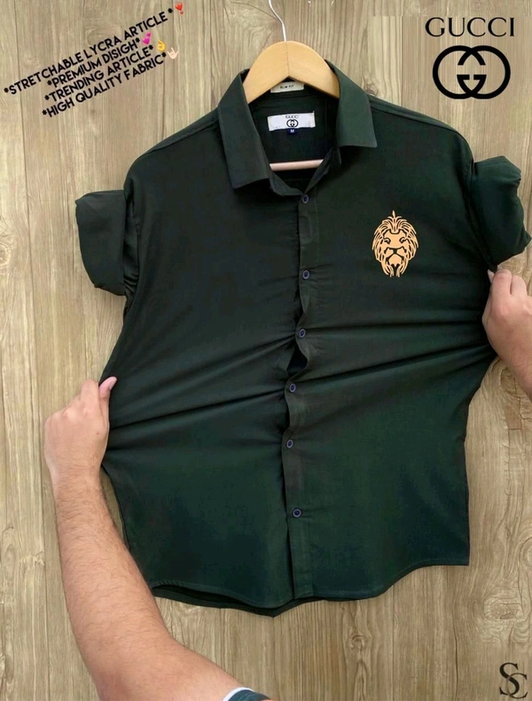 Gucci Designer Lycra Fabric Shirt – Premium Quality & Perfect Fit - XXL