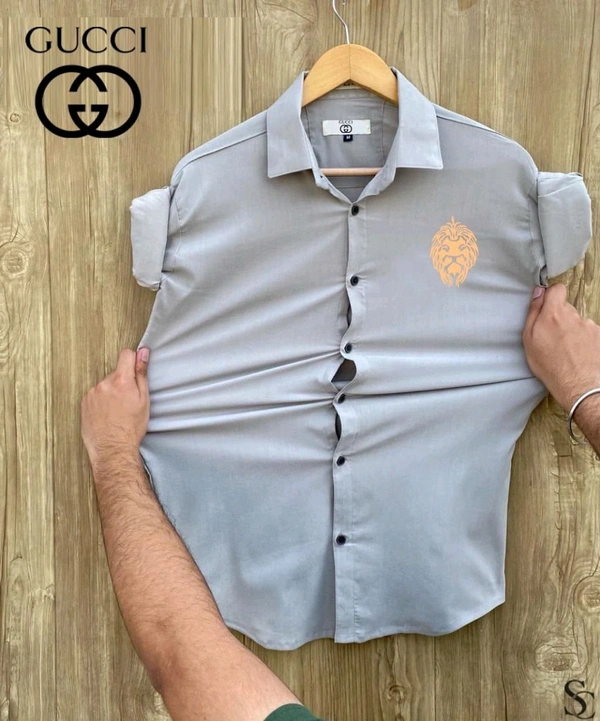 Gucci Designer Lycra Fabric Shirt – Premium Quality & Perfect Fit - XL