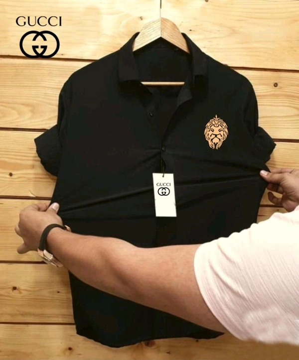 Gucci Designer Lycra Fabric Shirt – Premium Quality & Perfect Fit - XL