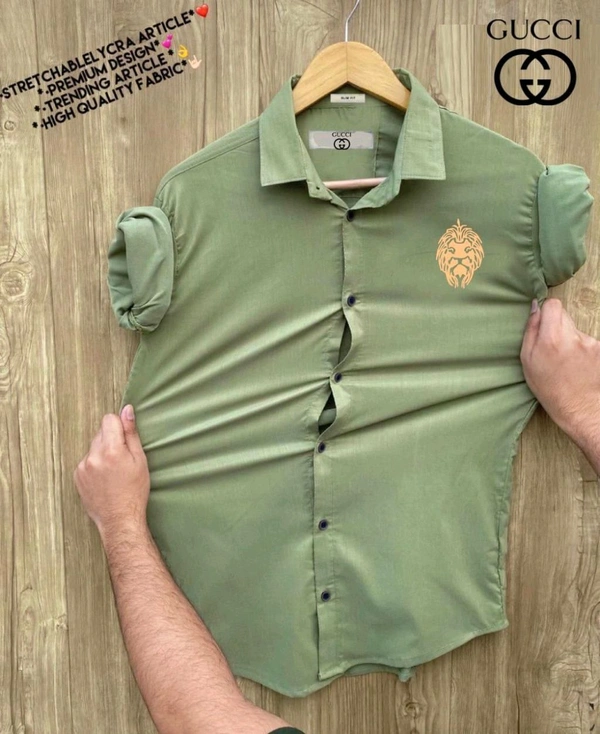 Gucci Designer Lycra Fabric Shirt – Premium Quality & Perfect Fit - M