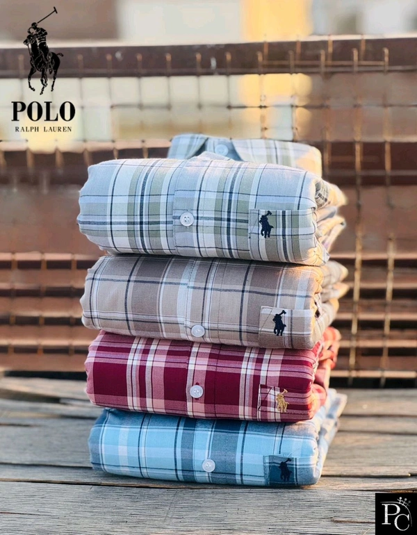 R L POLO Premium Men's Checkered Plaid Shirt Pack Of 4 - XXL