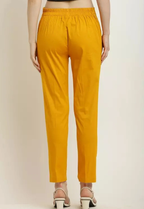 Neha Collection Women's Lycra Casual Cotton Jegging Pants - Mustered, M