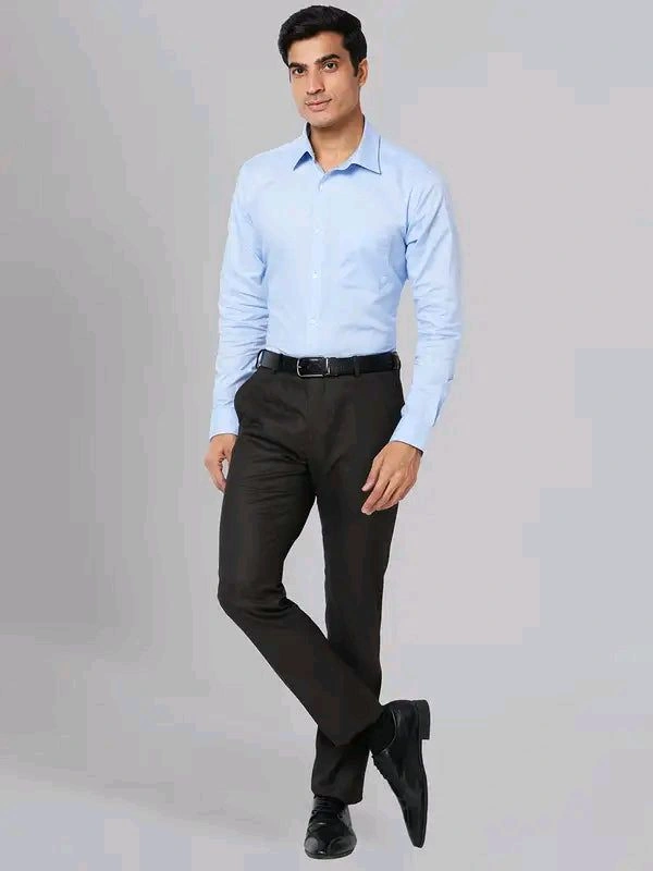 Dolly Fashion  Men Brown Slim Fit Solid Polyester Blend Trouser - 28