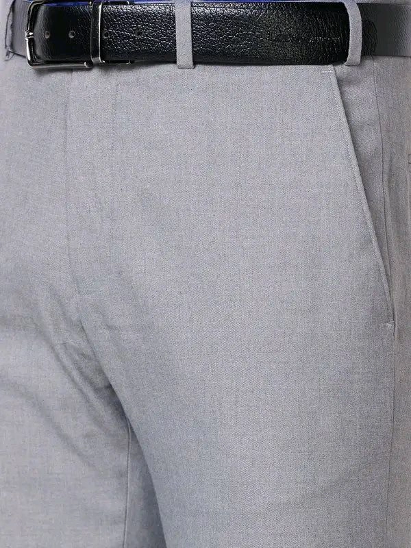 Dolly Fashion  Grey Slim Fit Solid Polyester Blend Trouser - 28