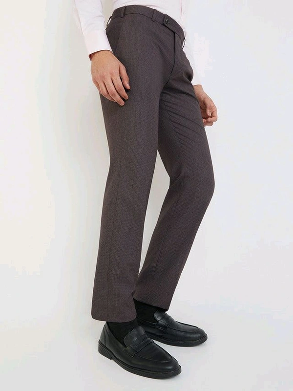 Dolly Fashion  Purple Solid Regular Fit Polyester Blend Trouser - 30