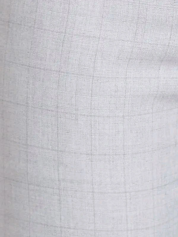 Dolly Fashion  Men Grey Smart Fit Checks Polyester Blend Trouser - 30