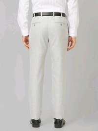 Dolly Fashion  Men Off White Solid Slim Fit Polyester Blend Trouser - 30