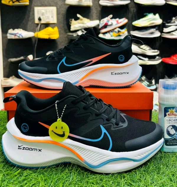  Black ZoomX Sports Running Shoes | Lightweight & Comfortable - IND6