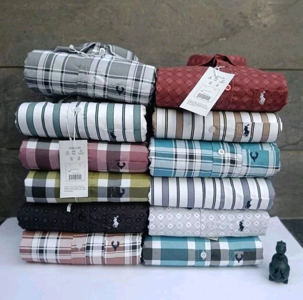 Men's Stylish Cotton Blend Shirts – Casual & Formal Wear Pack Of 4 - M