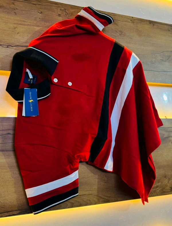 Premium Striped Polo T-Shirt  - XXL