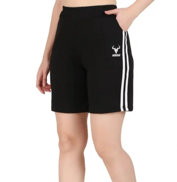 Neha Collection Trendy Shorts For Women ( Pack Of 2) - Black, L