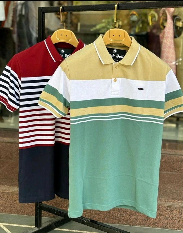 Men’s Striped Polo T-Shirt - Pack of 2 - XL