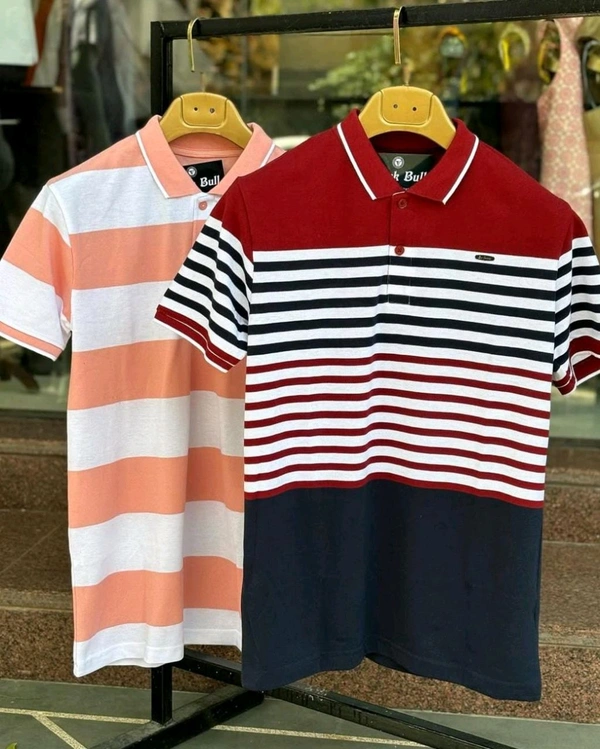 Men’s Striped Polo T-Shirt - Pack of 2 - M