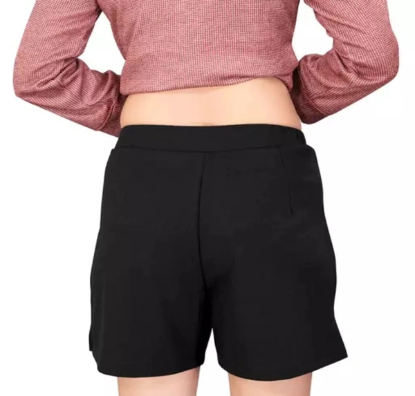 Neha Collection Women's Casual Stylish & Gym Wear Shorts - Black, 30