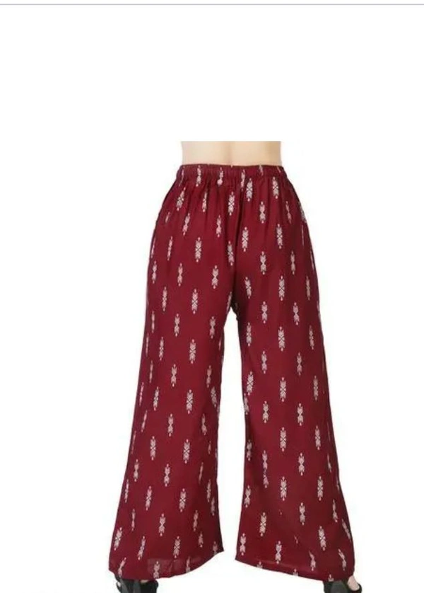 Neha Collection  Women's Skin Printed Bottom Wear For Palazzo - Sherpa Blue, 30