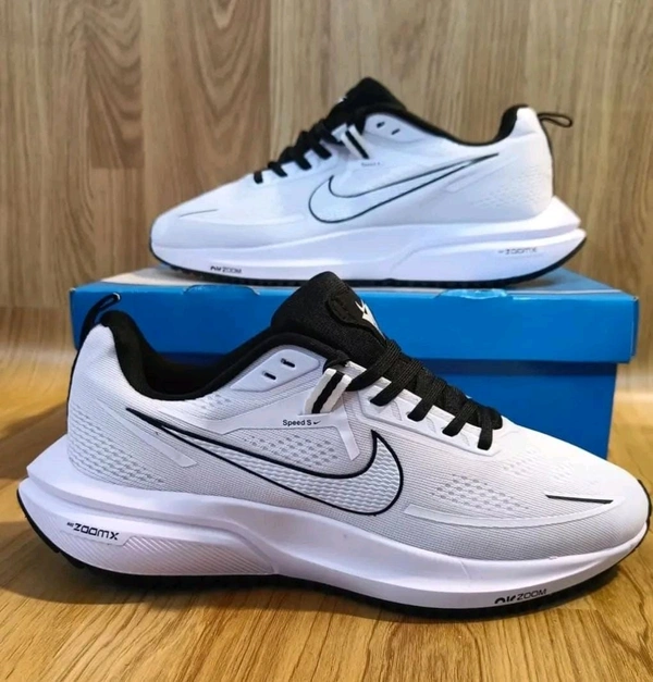 Men’s White & Black Lightweight Running Shoes | Comfortable & Stylish Sneakers - Ind9