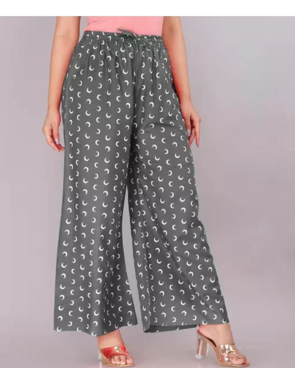 Neha Collection Women's Printed For Palazzo - Gray, 38