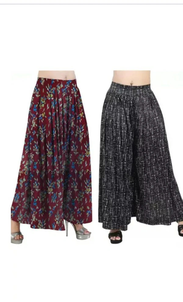 Neha Collection Women's Latest Design Printed For  Palazzo - Mine Shaft, 34