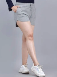Neha Collection Women's Fancy Shorts - Grey, 32