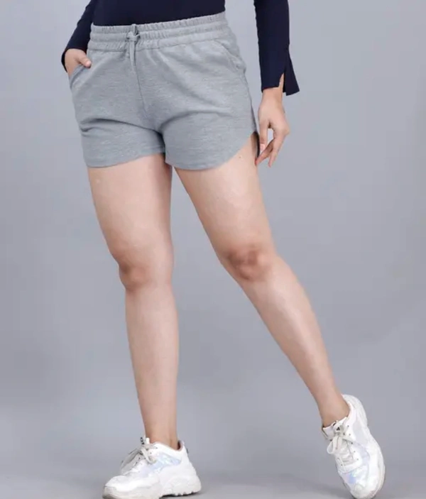 Neha Collection Women's Fancy Shorts - Grey, 32