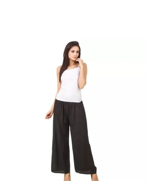 Neha Collection Regular Women's Rayon Palazzo Pack Of 2 - Mine Shaft, Free Size