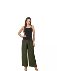 Neha Collection Regular Women's Rayon Palazzo Pack Of 2 - Mine Shaft, Free Size