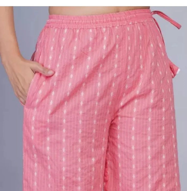 Neha Collection Women's Cotton For Palazzo - Wild Watermelon, L