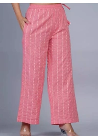 Neha Collection Women's Cotton For Palazzo - Wild Watermelon, L