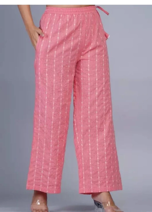 Neha Collection Women's Cotton For Palazzo - Wild Watermelon, L