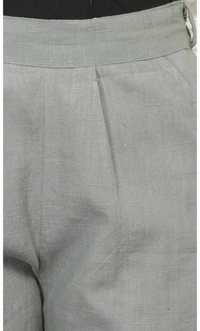 Neha Collection Women's Trendy Cotton Pants - Gray, M