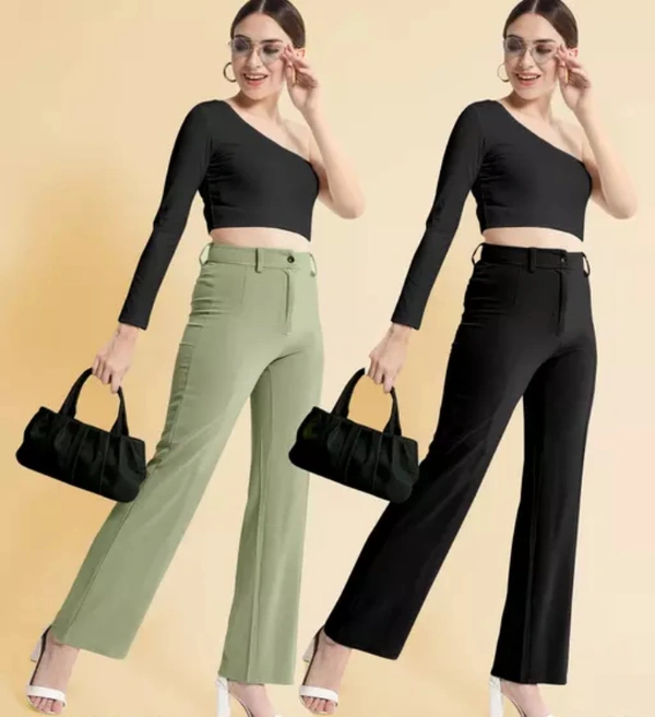 Neha Collection Women's Classy Fabulous Trendy Designer Formal Pants - Mint green, 26