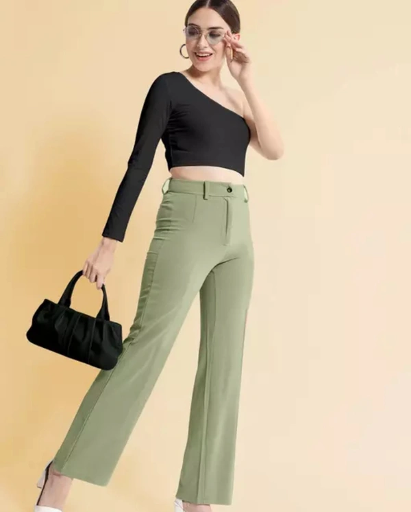Neha Collection Women's Classy Fabulous Trendy Designer Formal Pants - Mint green, 26