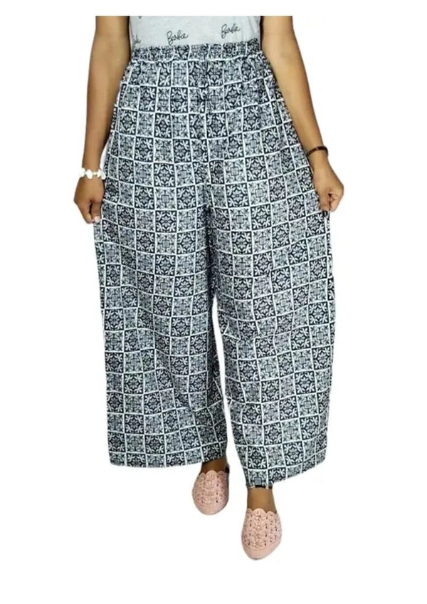 Neha Collection Women's Cottan Printed Palazzo - Martini, Free Size