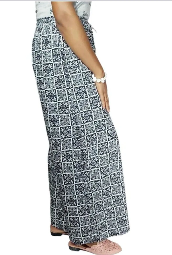 Neha Collection Women's Cottan Printed Palazzo - Martini, Free Size
