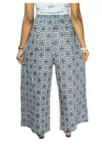 Neha Collection Women's Cottan Printed Palazzo - Martini, Free Size